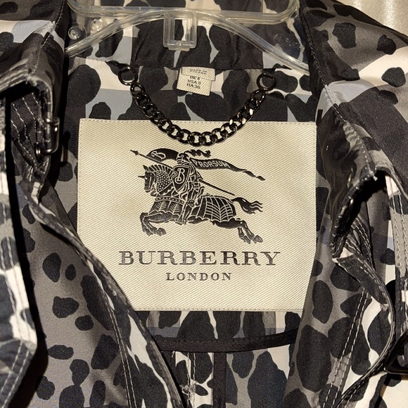 Authentic Burberry shirt blouse jacket raincoat lad XS-2 $1500 black white - Picture 7 of 15